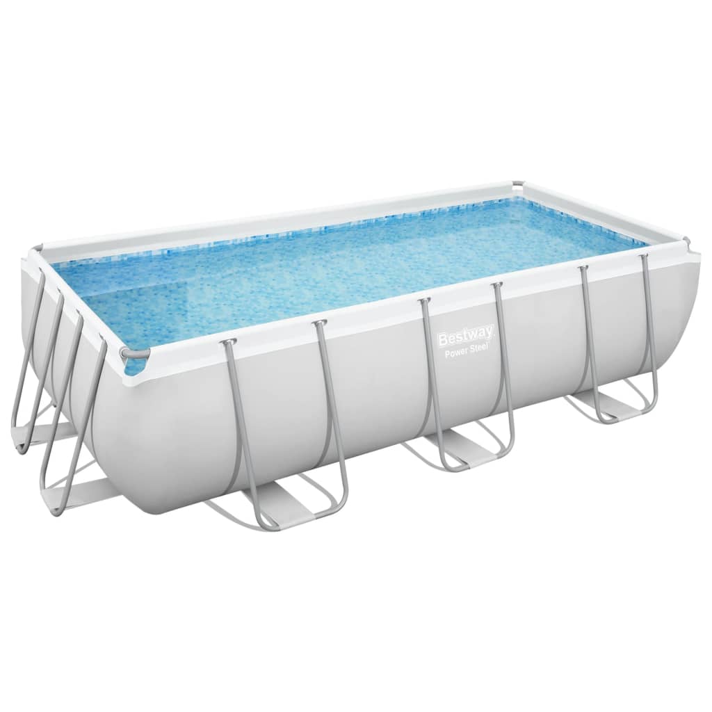 

Bestway Zwembadset Power Steel rechthoekig 404x201x100 cm