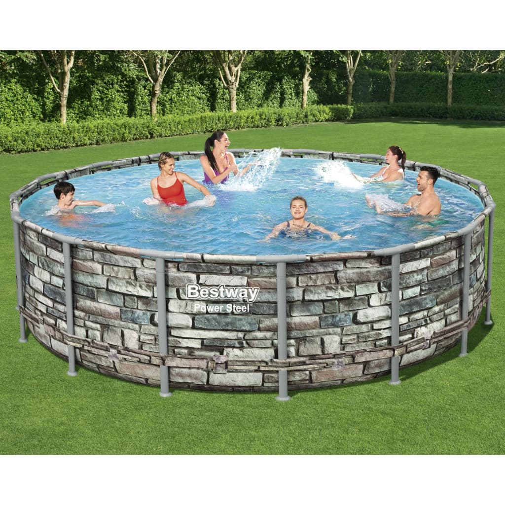 Bestway Pool med tillbehör Power steel 488×122 cm