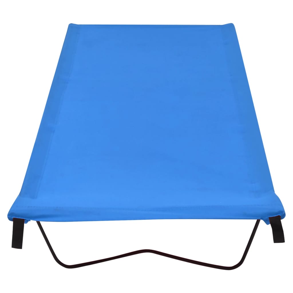 vidaXL Retkisänky 180x60x19 cm Oxford-kangas ja teräs sininen