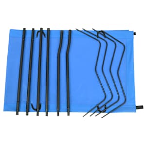 Kempingová postel 180 x 60 x 19 cm oxfordská látka ocel modrá - obrázek 3