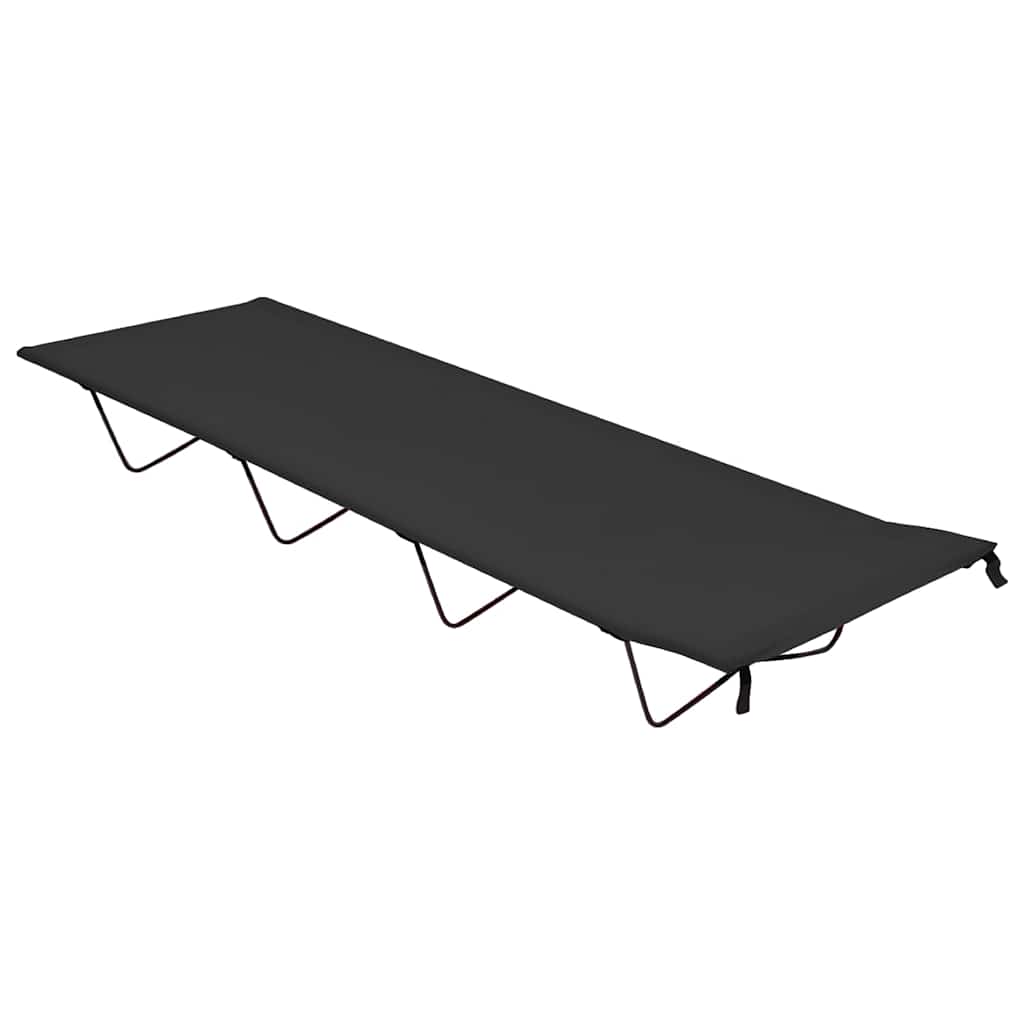 vidaXL Campingseng 180x60x19 cm oxfordstoff og stål svart