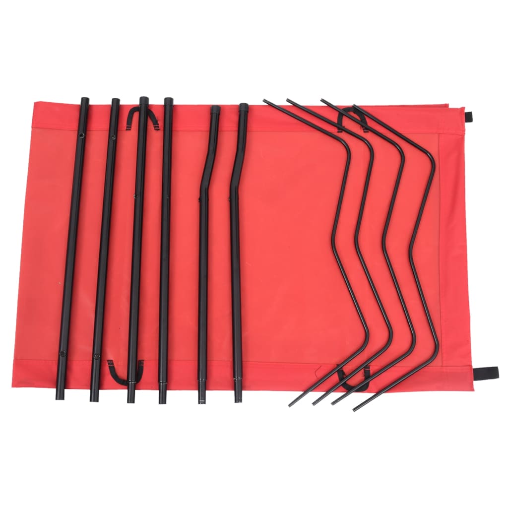 Thumbnail - vidaXL Campingliege 180x60x19 cm Oxford-Gewebe und Stahl Rot