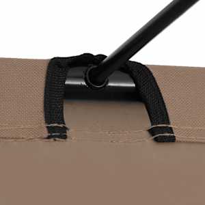 Kempingová postel 180 x 60 x 19 cm oxfordská látka ocel taupe - obrázek 4