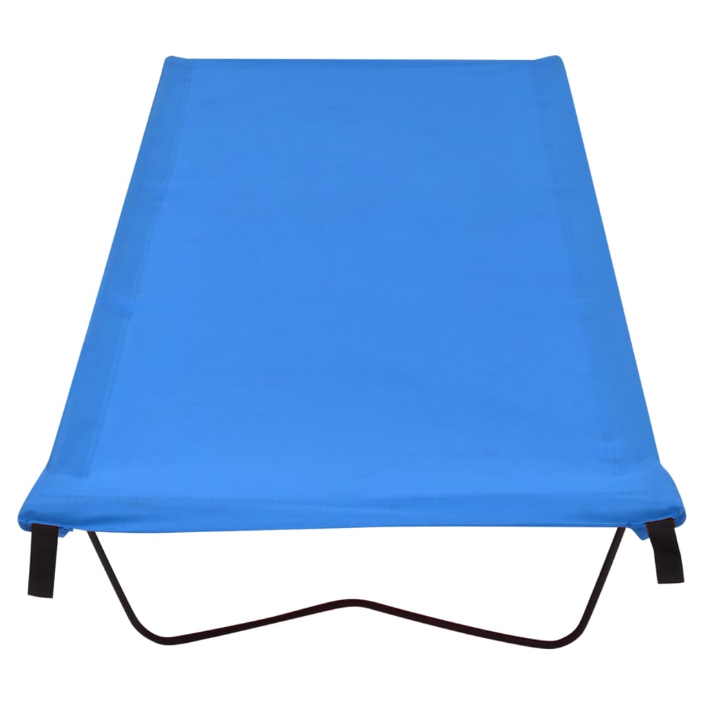 Kreveti za kampiranje 2 kom 180x60x19 cm tkanina i čelik plavi - GledajOvo