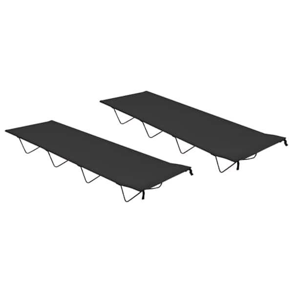 vidaXL matkavoodid, 2 tk, 180x60x19 cm, oxford-kangas ja teras, must