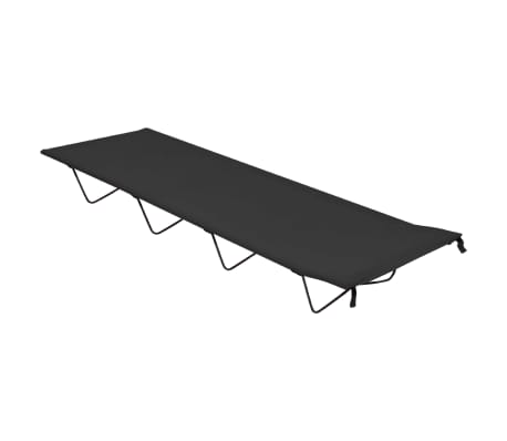 vidaXL Kreveti za kampiranje 2 kom 180x60x19 cm tkanina i čelik crni