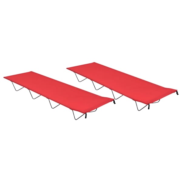 vidaXL matkavoodid, 2 tk, 180x60x19 cm, oxford-kangas ja teras, punane