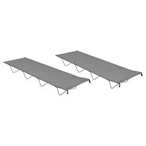 vidaXL matkavoodid, 2 tk, 180x60x19 cm, oxford-kangas ja teras, hall