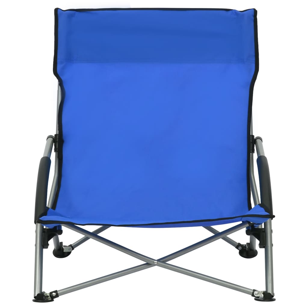 Klappbare Strandstühle 2 Stk. Blau Stoff kaufen