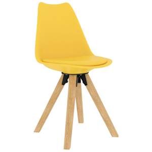 vidaXL Valgomojo kėdės, 4vnt., geltonos spalvos