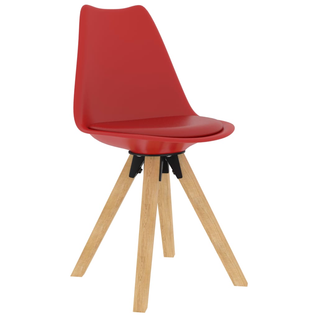 vidaXL Krzesła stołowe, 2 szt., czerwone