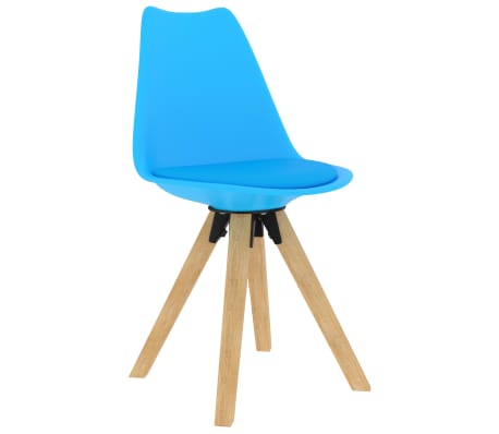 vidaXL Valgomojo kėdės, 2vnt., mėlynos spalvos