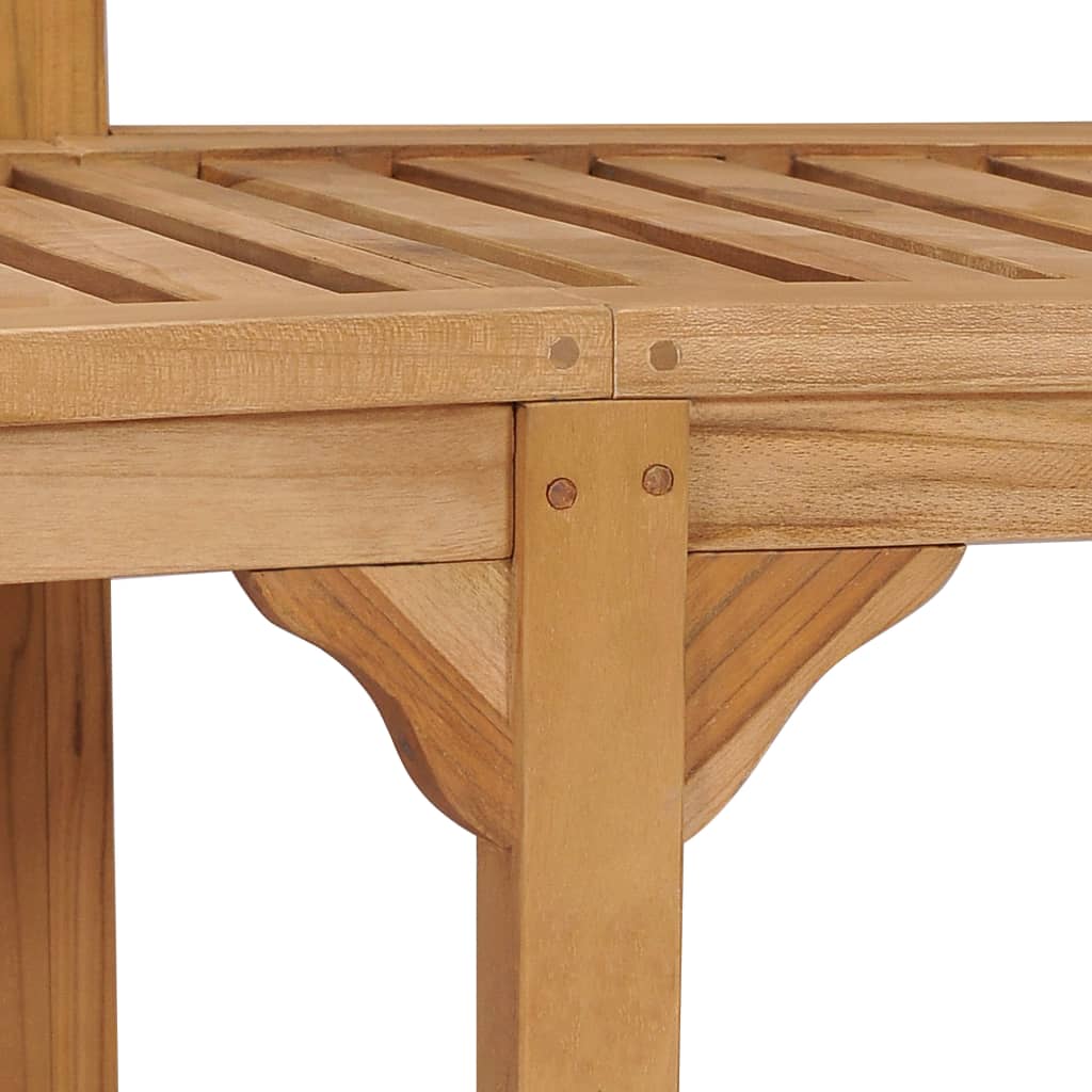 vidaXL Banana Bench 70.9" Solid Teak Wood