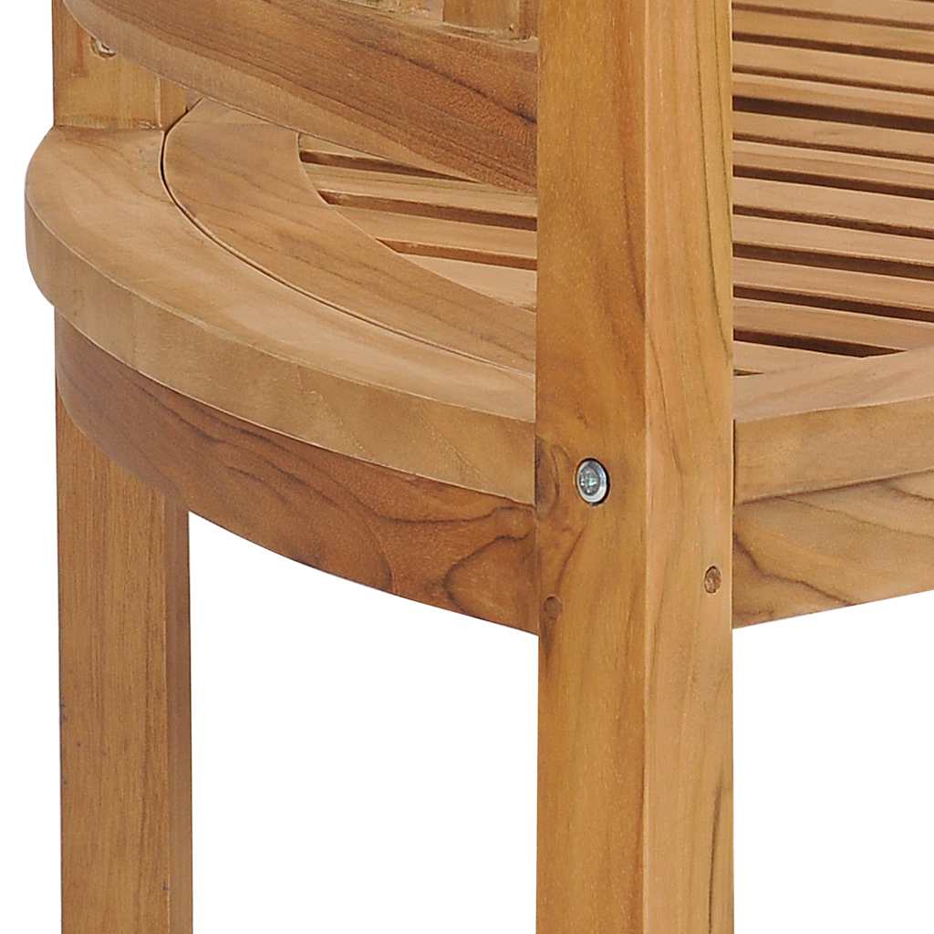 Banana Bench, Fine Sanded Finish, Solid Teak Wood vidaXL