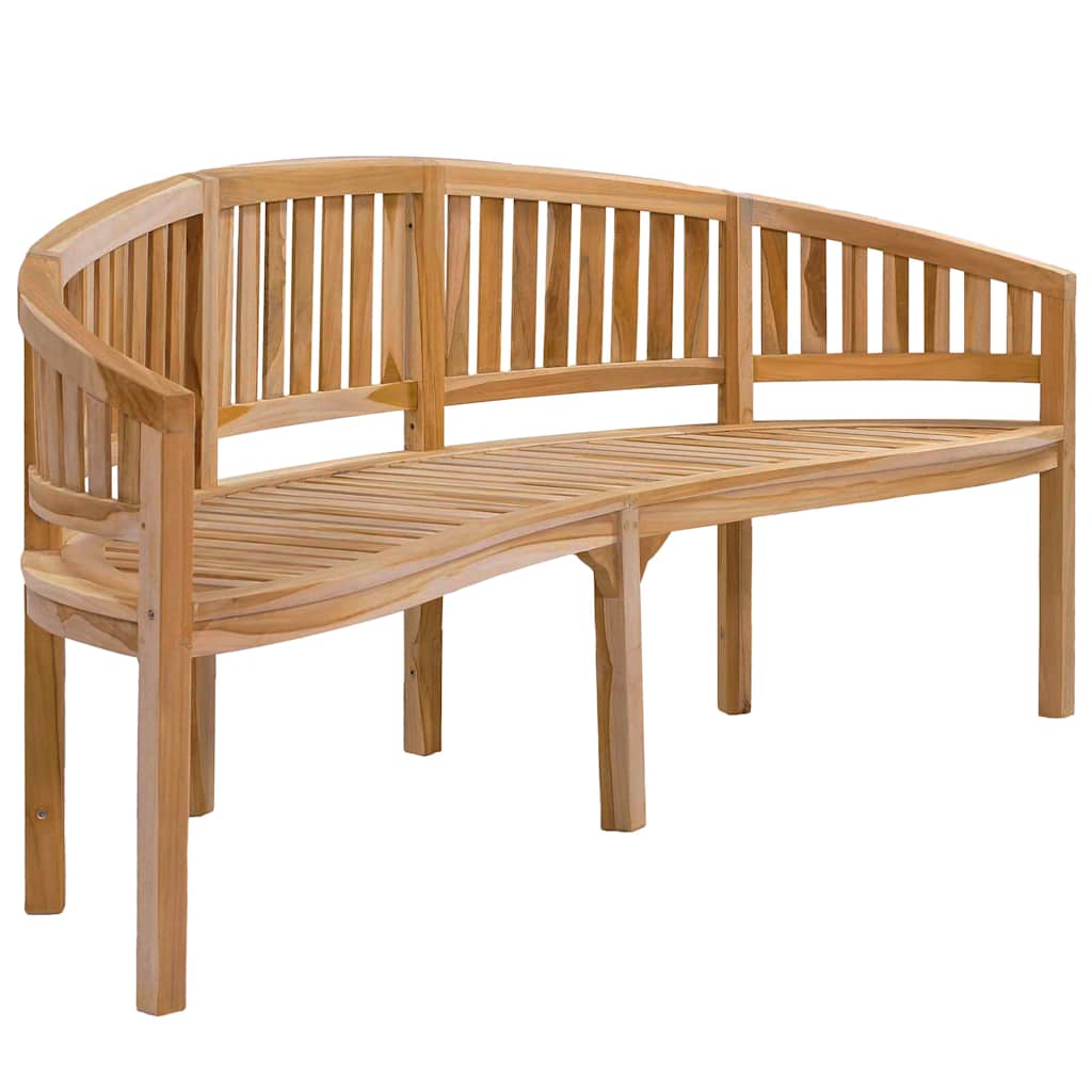 

vidaXL Banana Bench 78.7" Solid Teak Wood
