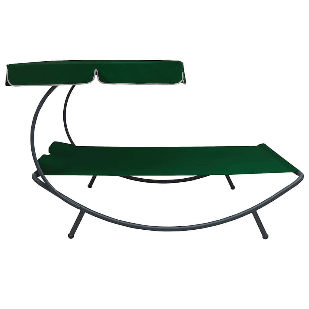 Outdoor Double Chaise Lounge Patio Lounge Bed with Canopy and Pillows vidaXL - Picture 46 of 56