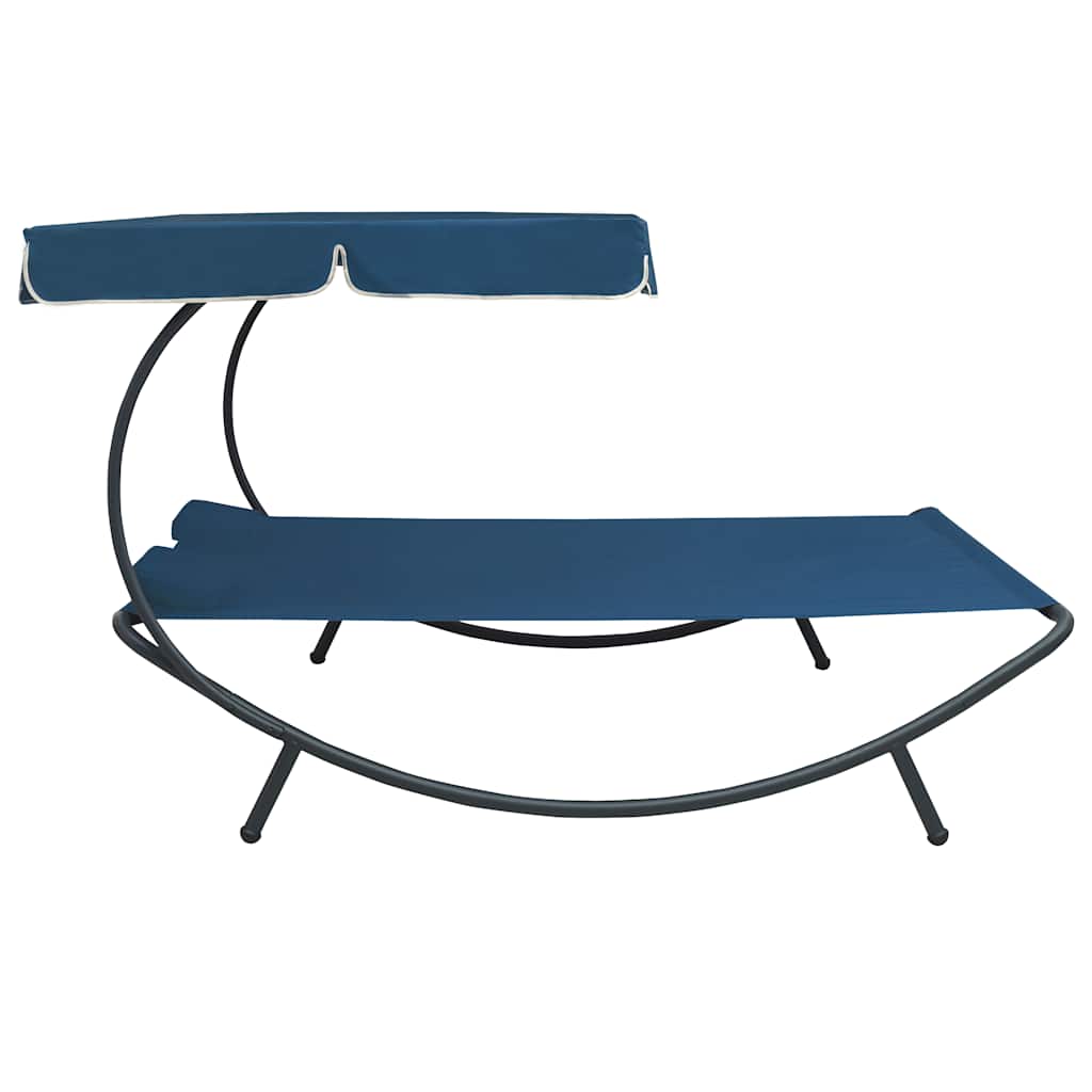 Outdoor Double Chaise Lounge Patio Lounge Bed with Canopy and Pillows vidaXL - Picture 18 of 56