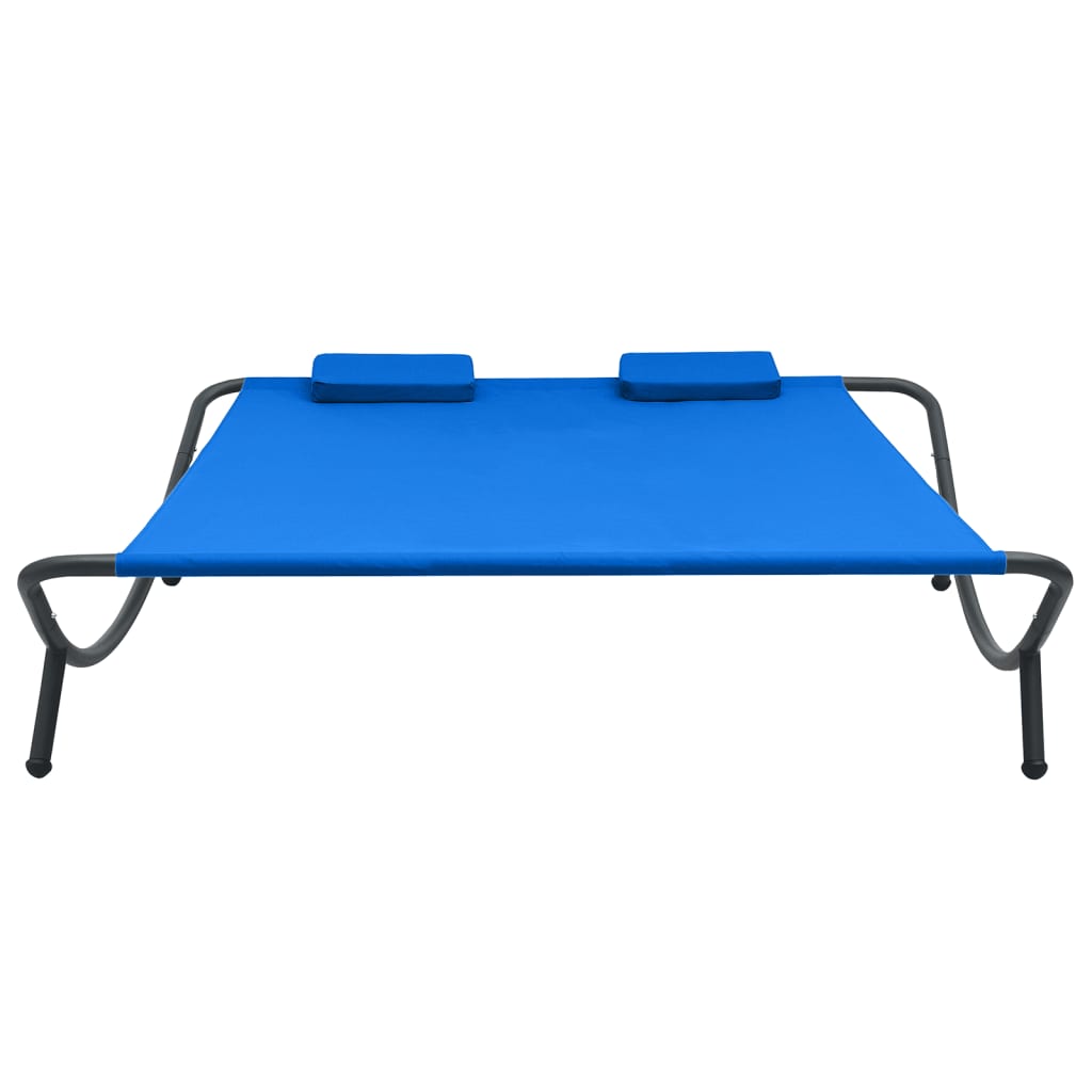vidaXL Loungebed stof blauw afbeelding