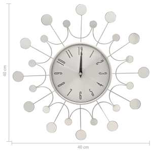 325165 vidaXL Wall Clock Silver 40 cm Metal - obrázek 5