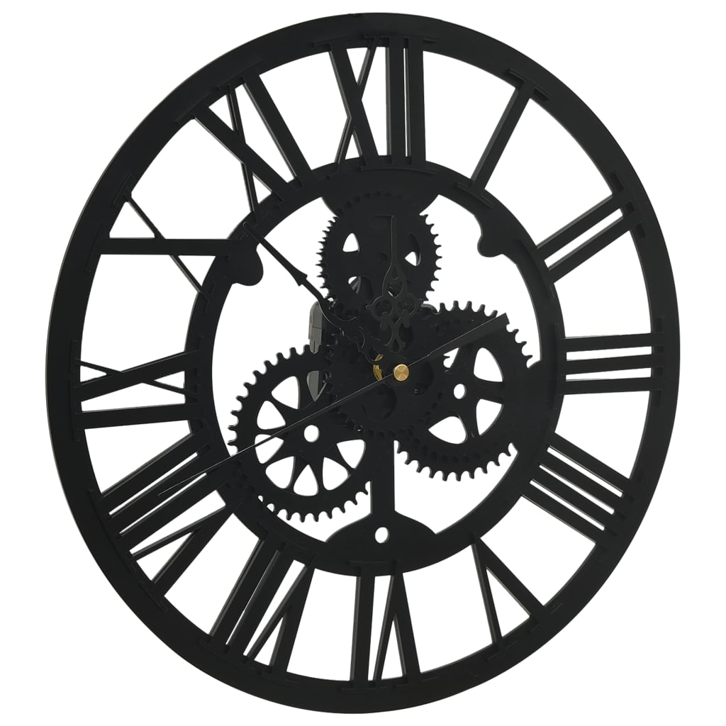 325168 vidaXL Wall Clock Black 30 cm Acrylic
