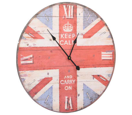 vidaXL Horloge murale vintage Royaume-Uni 60 cm
