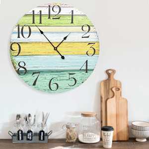 Stenska ura večbarvna 60 cm mediapan