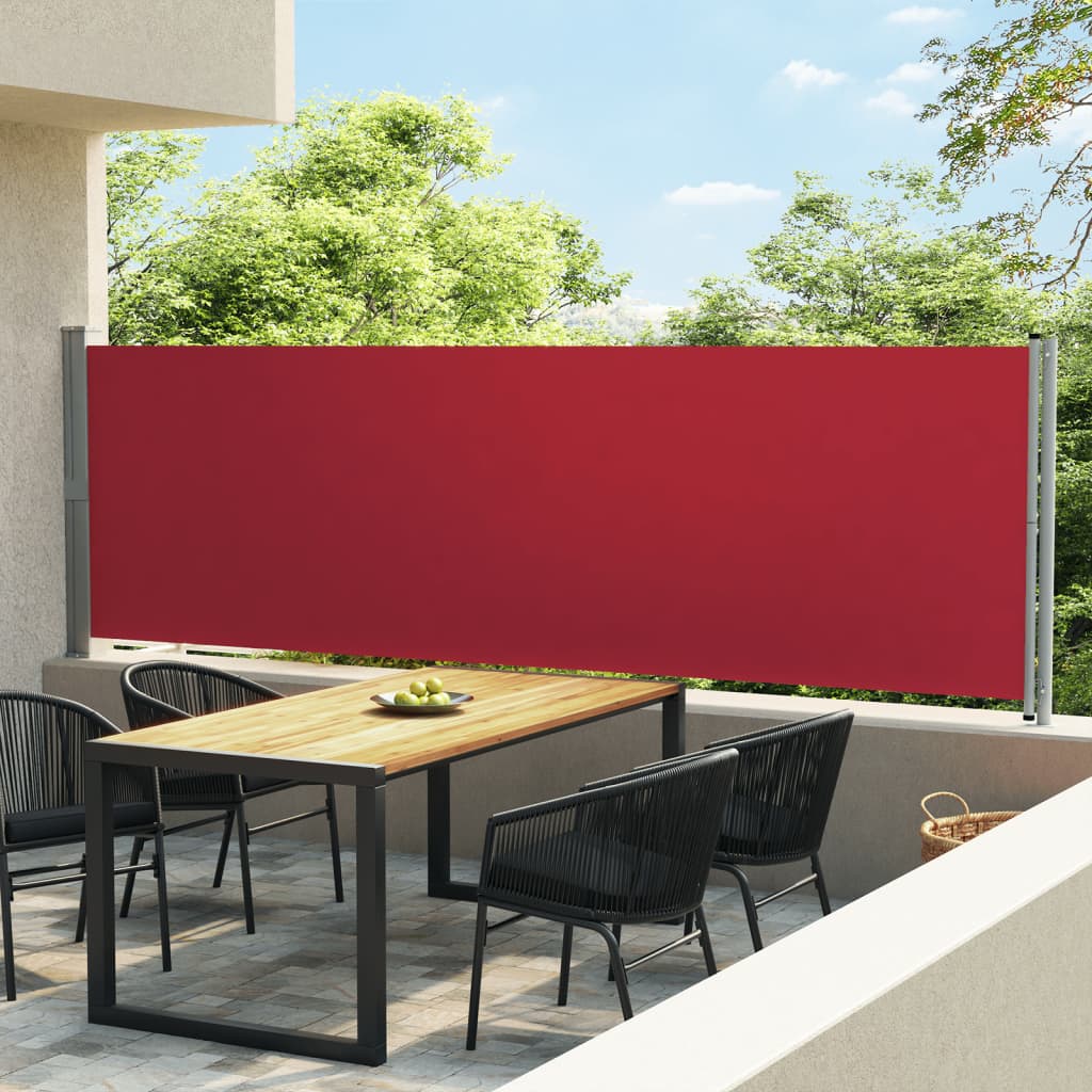 vidaXL Seitenmarkise Ausziehbar 140x600 cm Rot