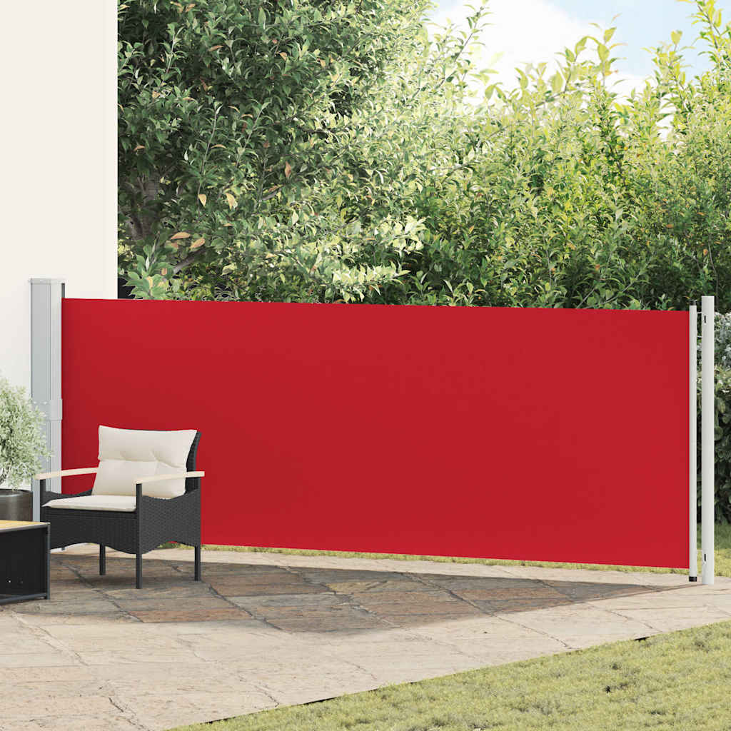 vidaXL Seitenmarkise Ausziehbar 140x600 cm Rot