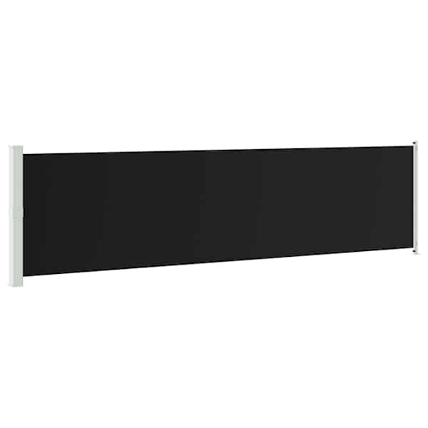 vidaXL lahtit&otilde;mmatav terrassi k&uuml;lgsein, 600 x 160 cm, must