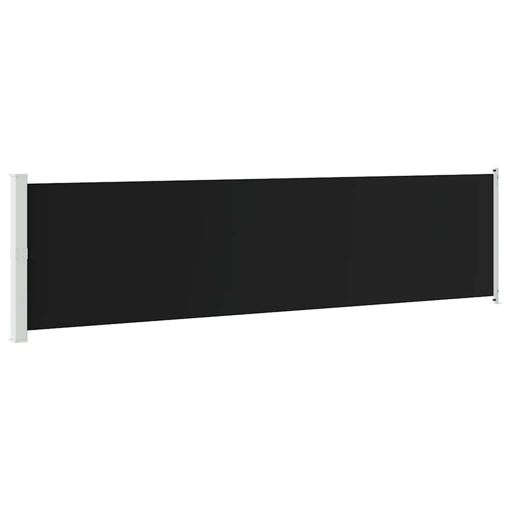 E-shop vidaXL Zaťahovacia bočná markíza na terasu 600x160 cm, čierna