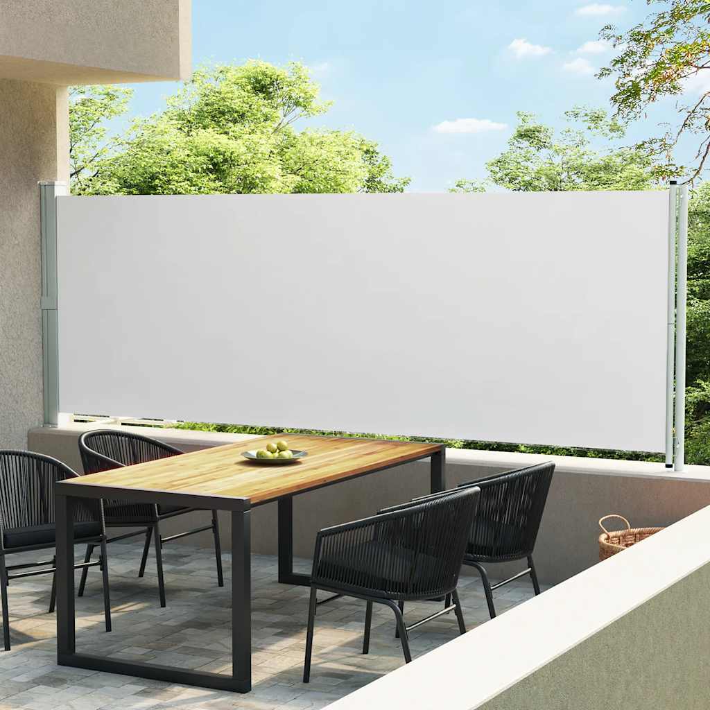 vidaXL Seitenmarkise Ausziehbar 600x160 cm Creme