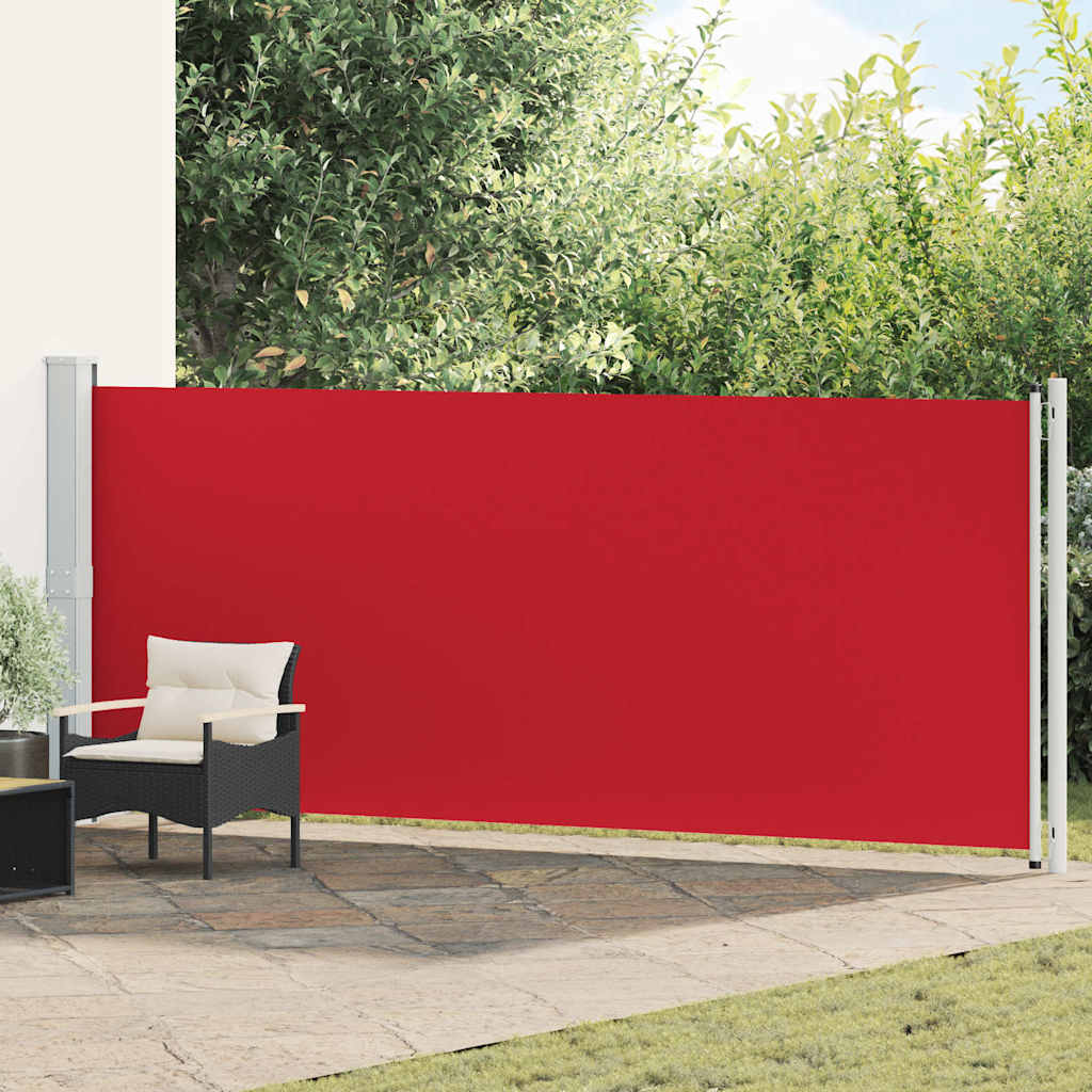 vidaXL Copertină laterală retractabilă de terasă, roșu, 600 x 160 cm