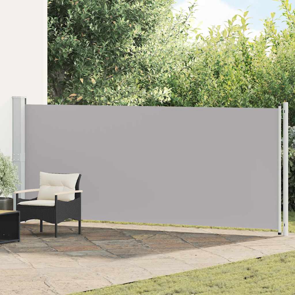 vidaXL Seitenmarkise Ausziehbar 600x160 cm Grau