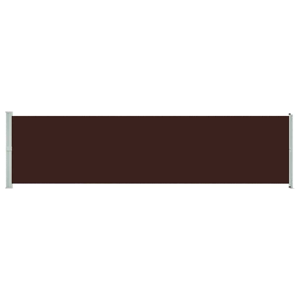 Image of vidaXL Patio Retractable Side Awning 600x160 cm Brown