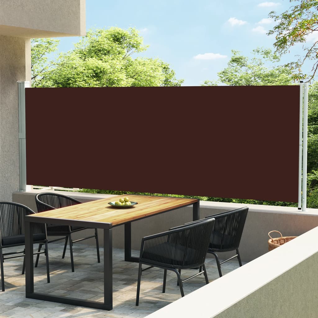 vidaXL Seitenmarkise Ausziehbar 600x160 cm Braun