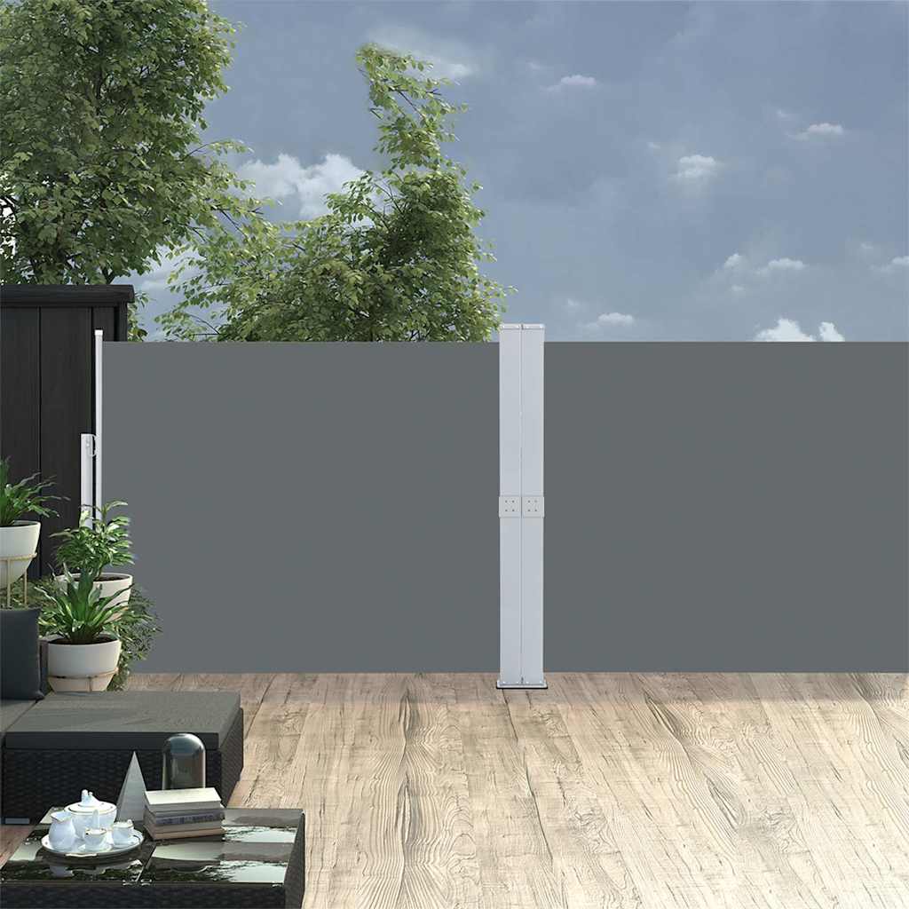 vidaXL Copertină laterală retractabilă de terasă antracit 140x1200 cm