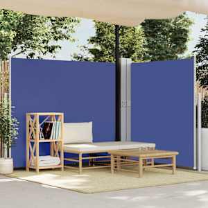 Zatahovací boční markýza / zástěna 170 x 1200 cm modrá - obrázek 1