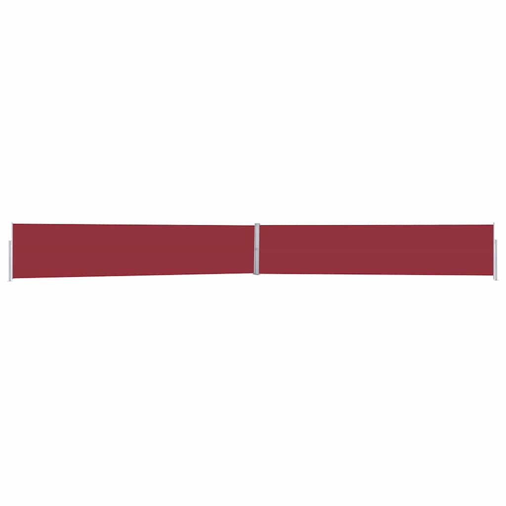 vidaXL Zatahovací boční markýza / zástěna 170 x 1200 cm červená