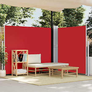 Zatahovací boční markýza / zástěna 170 x 1200 cm červená - obrázek 3