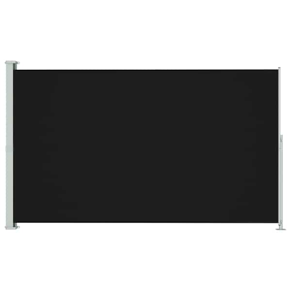 vidaXL lahtit&otilde;mmatav terrassi k&uuml;lgsein, 180 x 314 cm, must