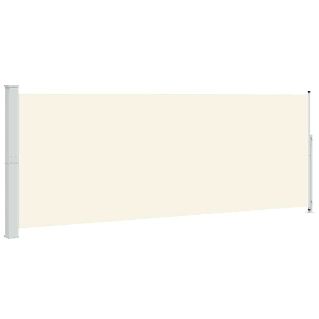 vidaXL Zatahovací boční markýza 180 x 500 cm krémová