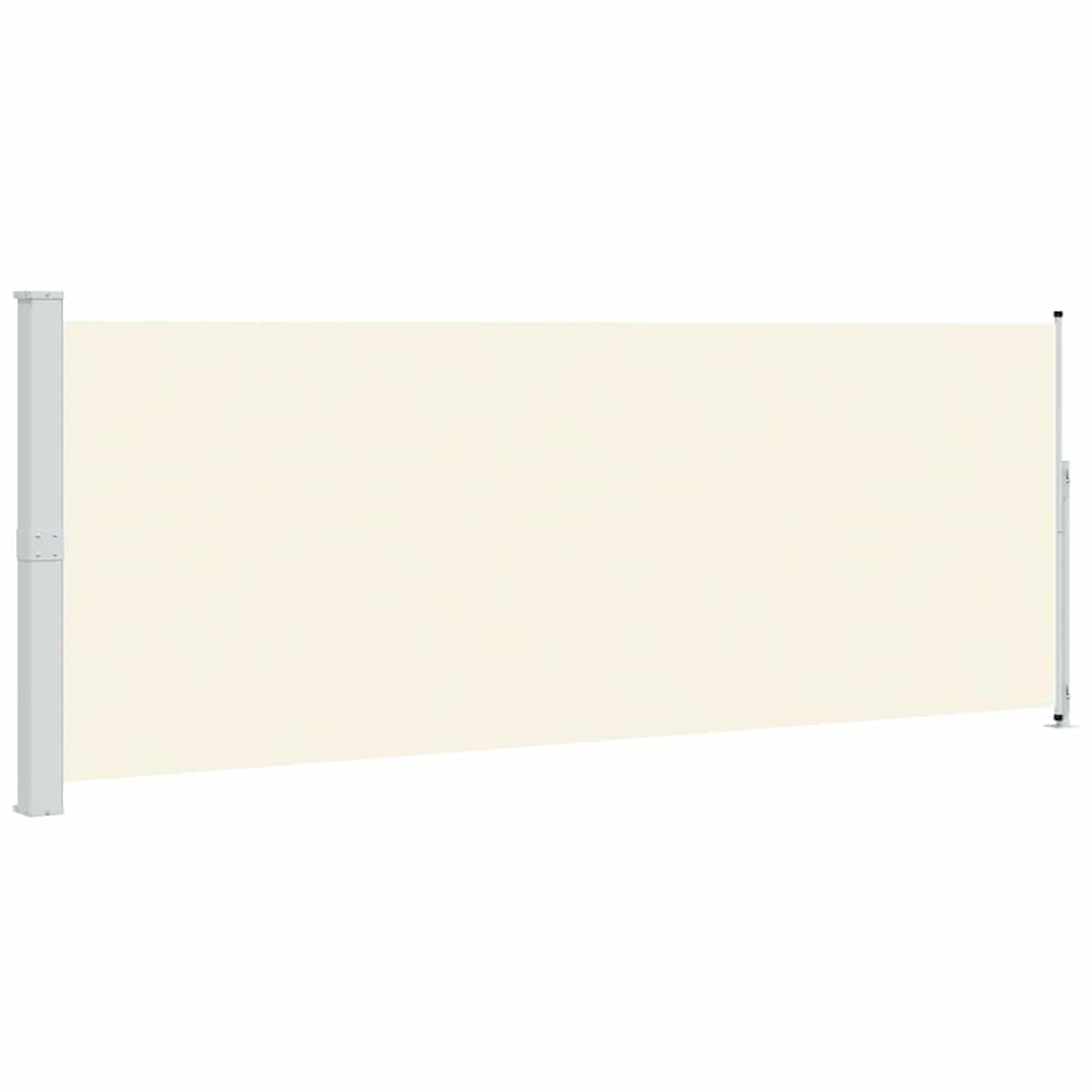 vidaXL Zaťahovacia bočná markíza na terasu 180x514 cm, krémová