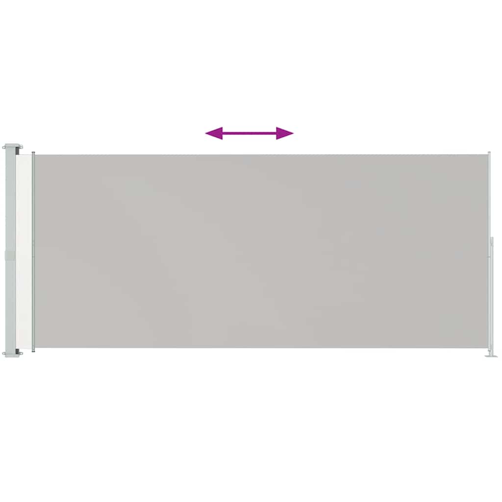 vidaXL krémszínű behúzható oldalsó terasznapellenző 180 x 500 cm