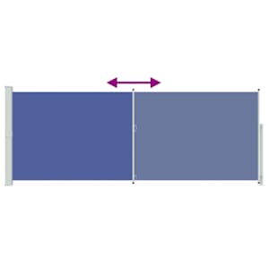 Zatahovací boční markýza 180 x 500 cm modrá - obrázek 7