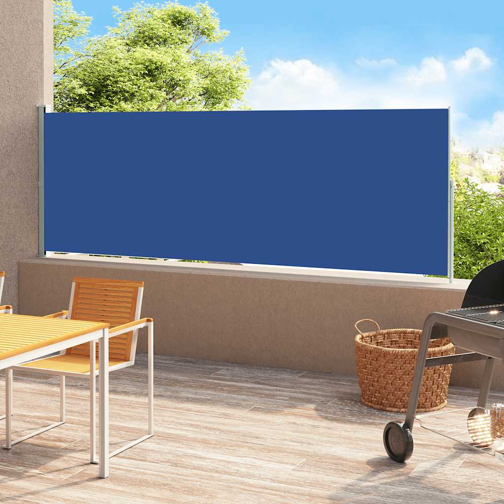 vidaXL Seitenmarkise Ausziehbar 180x500 cm Blau