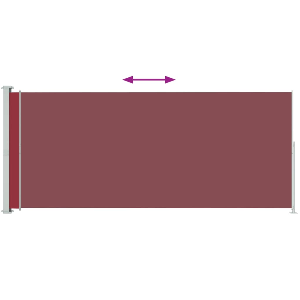 vidaXL Tuinscherm uittrekbaar 180x500 cm rood afbeelding