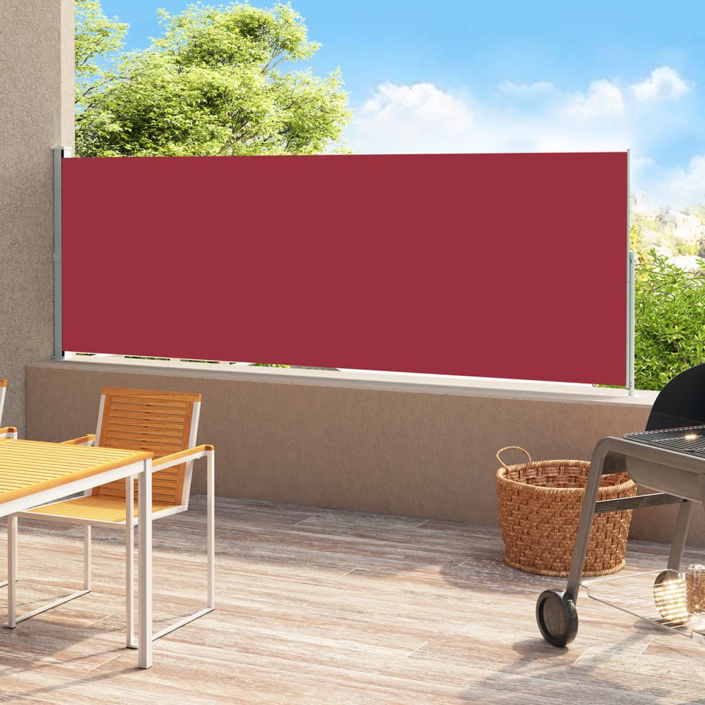 vidaXL Seitenmarkise Ausziehbar 180x500 cm Rot