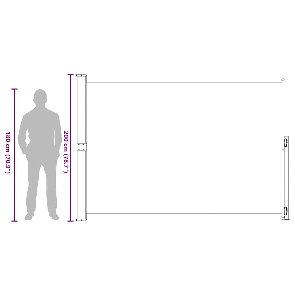 Прибираща се дворна странична тента, 200x300 см, синя - Image 11