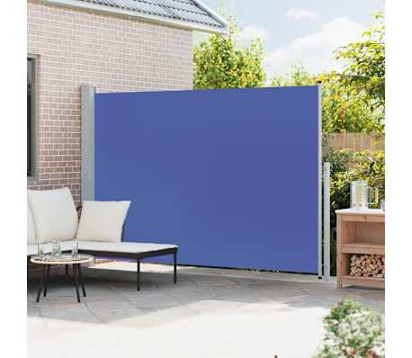 vidaXL Auvent lat&eacute;ral r&eacute;tractable de patio 200x300 cm Bleu
