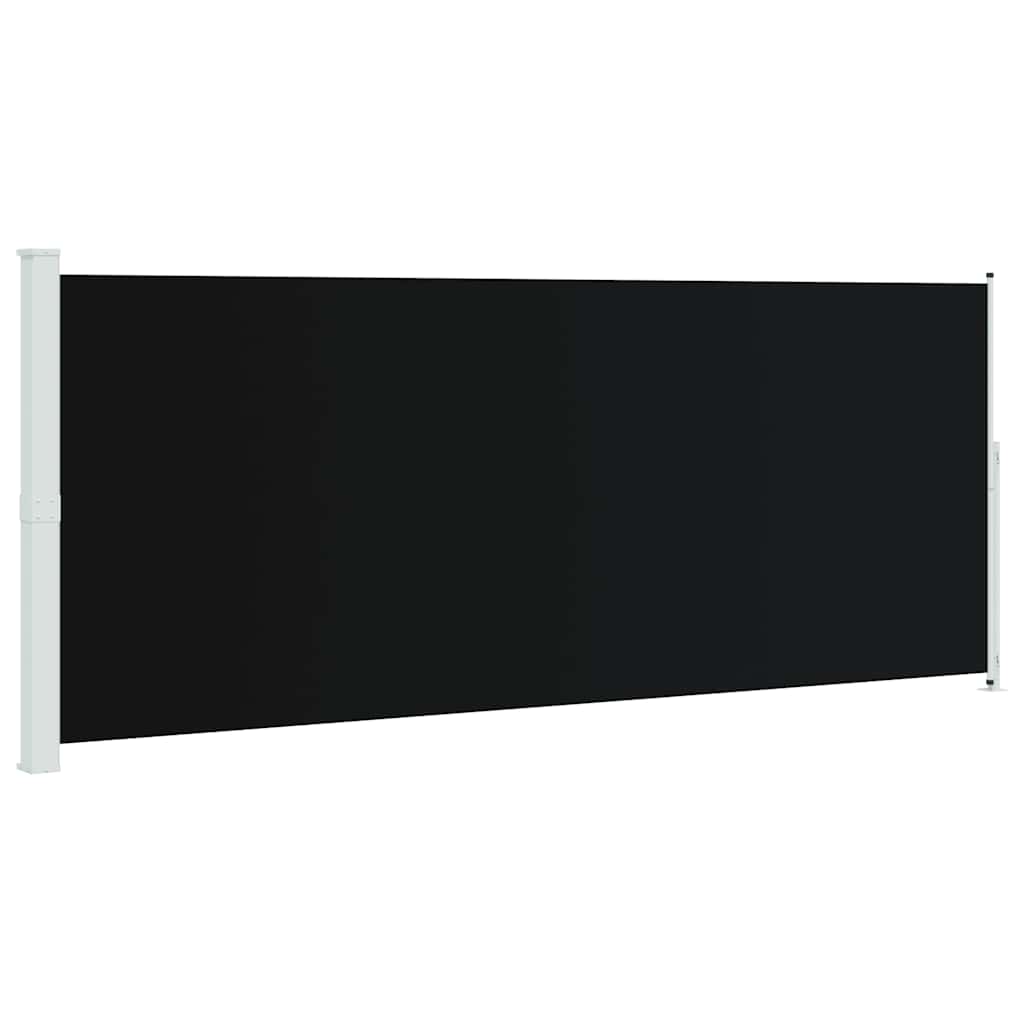 vidaXL Zatahovací boční markýza 200 x 500 cm černá